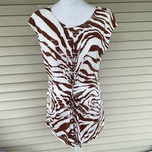 Lafayette 148 Gathered Center Blouse Size M